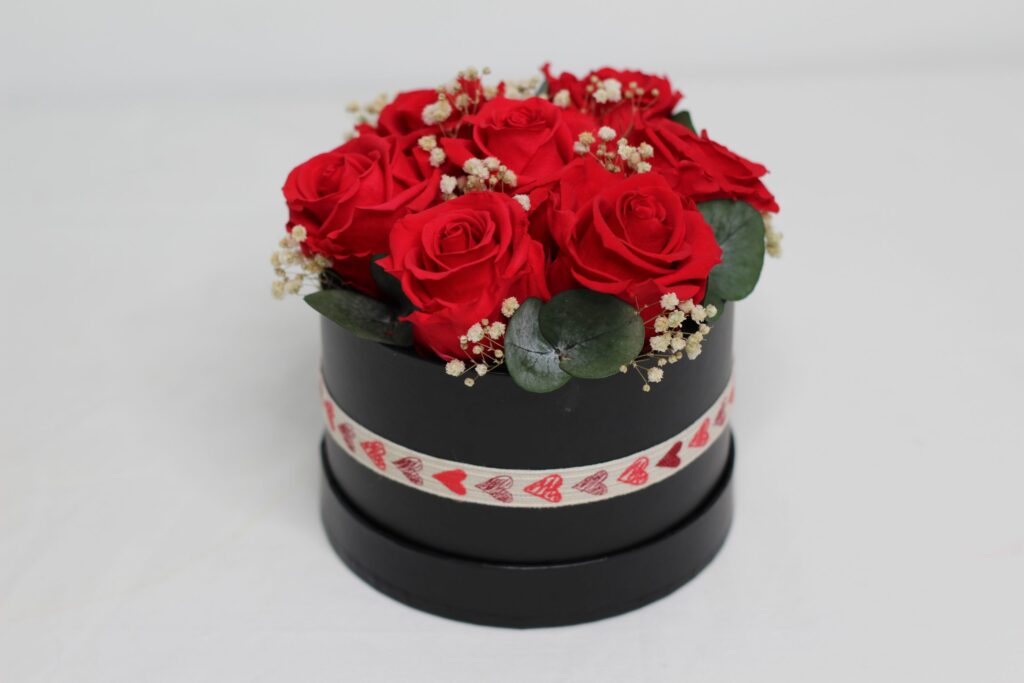 Caja Bombonera con Rosas Preservadas