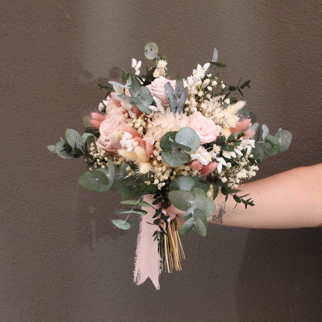 Ramo de Novia Silvestre con Flores Preservadas