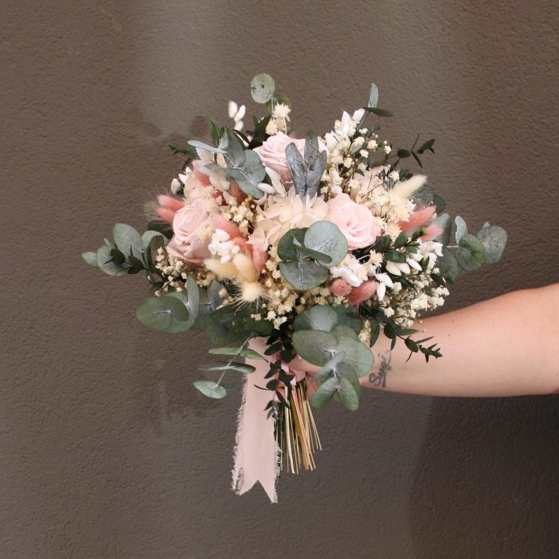 Ramo de Novia Silvestre con Flores Preservadas